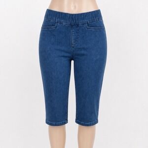 Intro Love the Fit Daisy Capri Power Stretch Tummy Control Jeans Blue 2P NEW
